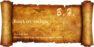 Bastin Helga névjegykártya